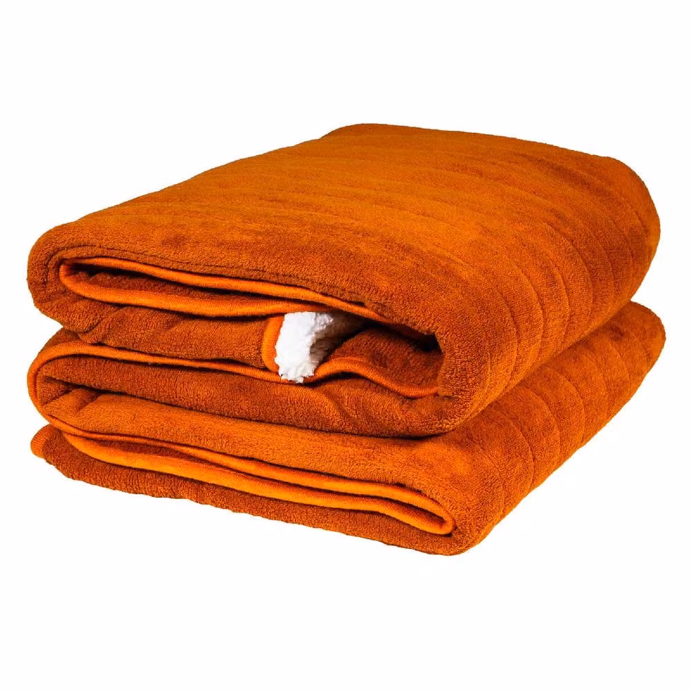 Russell Hobbs Orange Sherpa and Microfleece Electric Heated Throw, W/D/H: 180 x 130 cm – 9