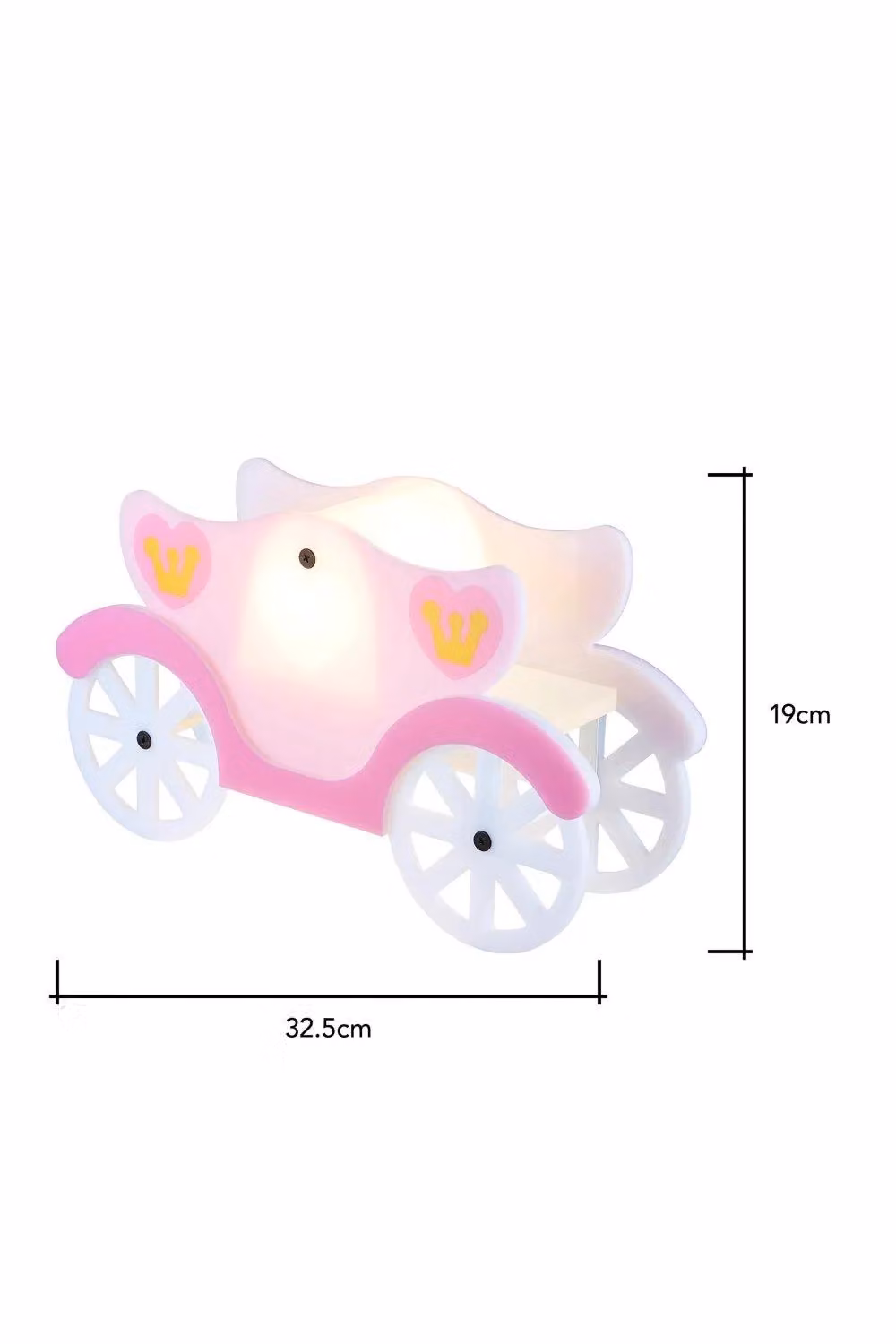 BHS Lighting Glow Princess Carriage LED Table Lamp in Pink – 2