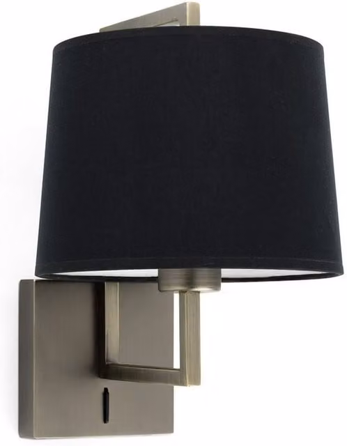 Faro Frame Classic Wall Light Shade in Gold and Yellow Fabric with E27 Fitting