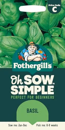 Mr Fothergill's Oh Sow Simple Basil Green Vegetable Seeds – 1