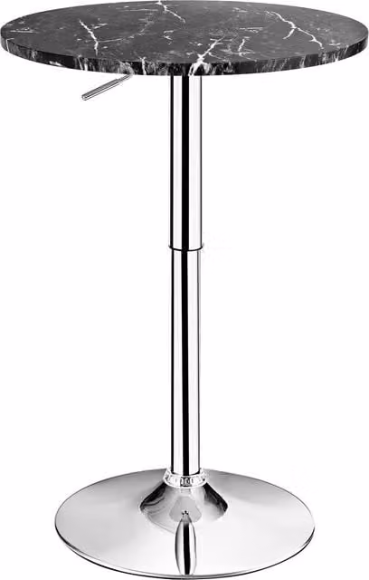 Costway Height Adjustable Swivel Counter Table in Black – 1