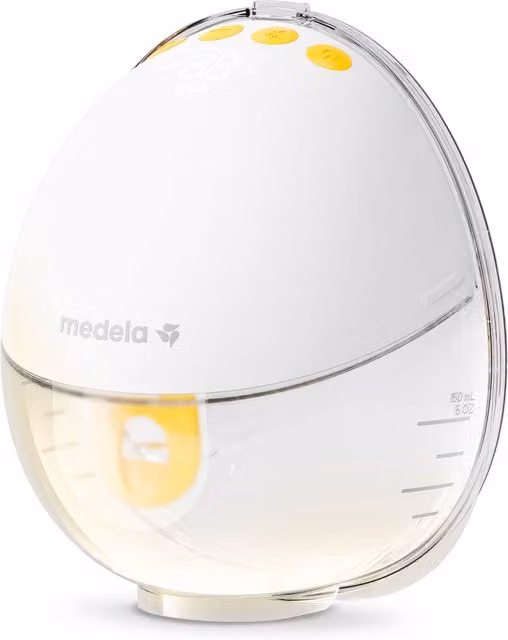 Medela Motion InBra Single Electric Wearable Breast Pump in White and Yellow
