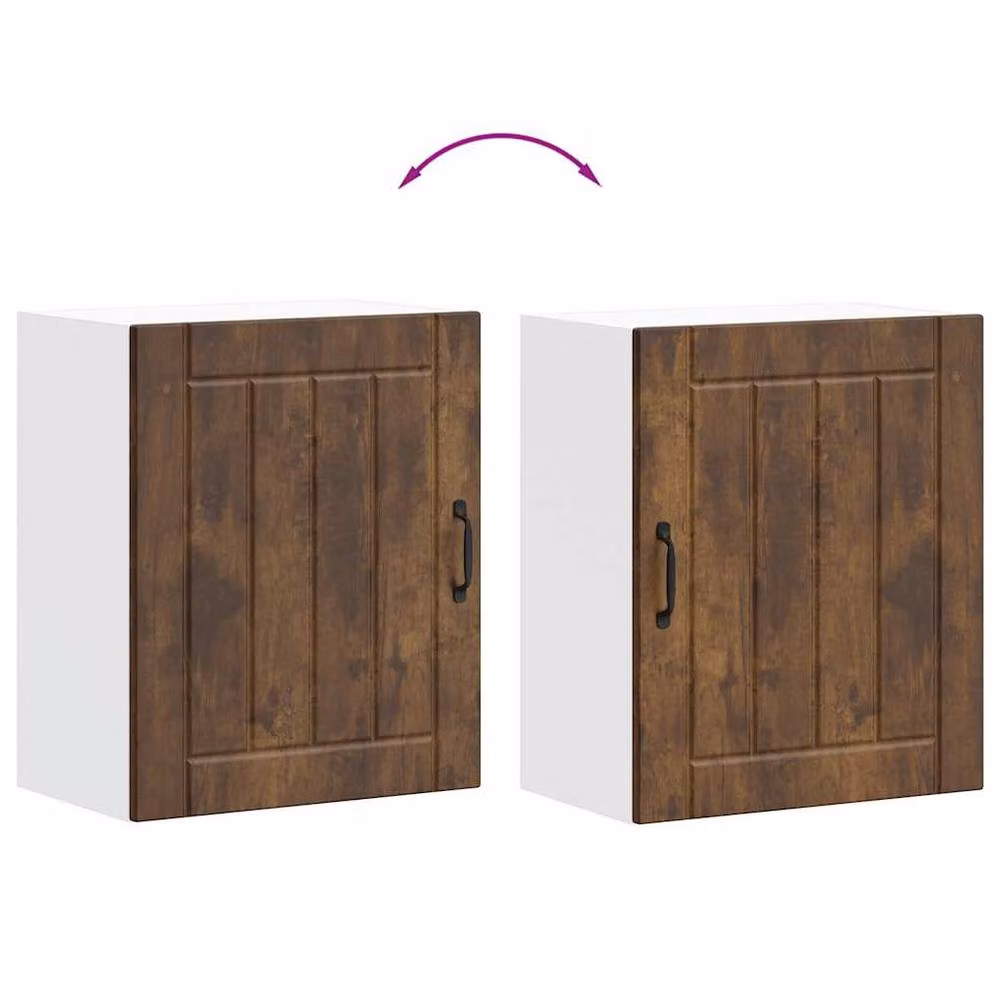 Berkfield Home Lucca Kitchen Wall Cabinet in Smoked Oak Brown, W/D/H: 60.0 x 31.0 x 50.0 cm – 3