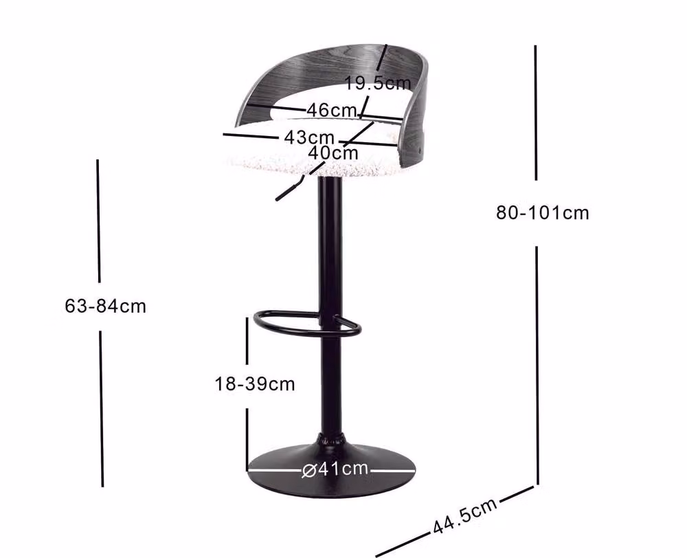 Victoria M Set of 2 Industrial Black Matt Metal and Wood Bar Stools with Armrests – 4