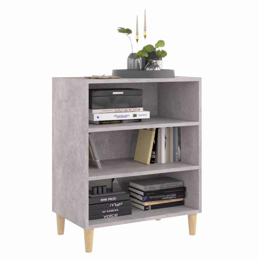 Berkfield Home Sideboard in Concrete Grey, W: 57 cm, D: 35 cm, H: 70 cm – 3