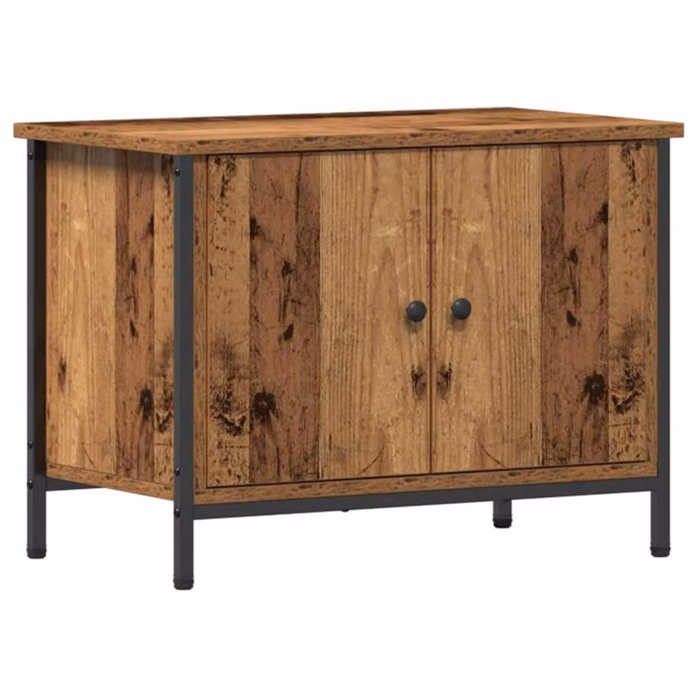 Berkfield Home Old Wood TV Stand in Brown, W/D/H: 60 x 35 x 45 cm – 3