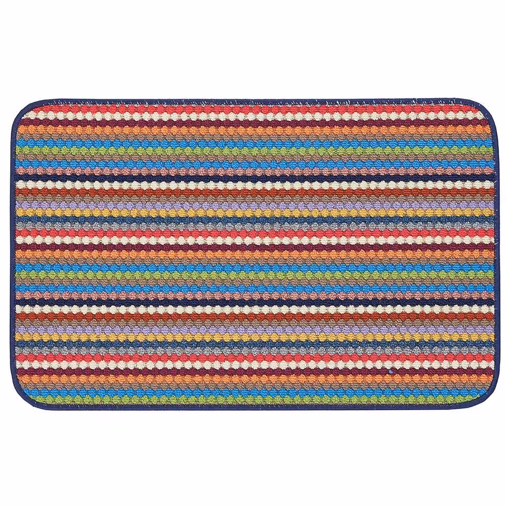 The Rug Shop UK Multi Striped Dotted Rectangle Mat, Multicolour, W: 67 cm x L: 200 cm – 2