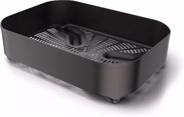 Ninja Woodfire Electric BBQ Grill Combo Crisper Basket XSKCRISPBTEUK in Black