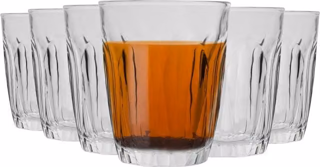 Duralex Provence Transparent Glass Tumblers, 160ml, Pack of 6 – 4