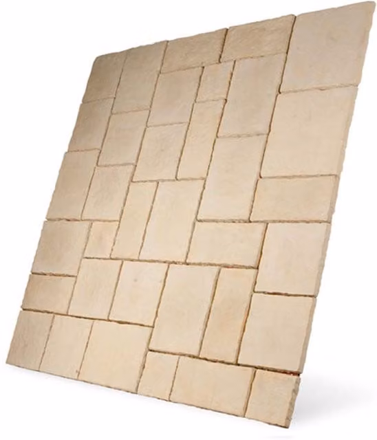 Bowland Stone White Field Tile Parisian Paving Kit for Gardens and Terraces