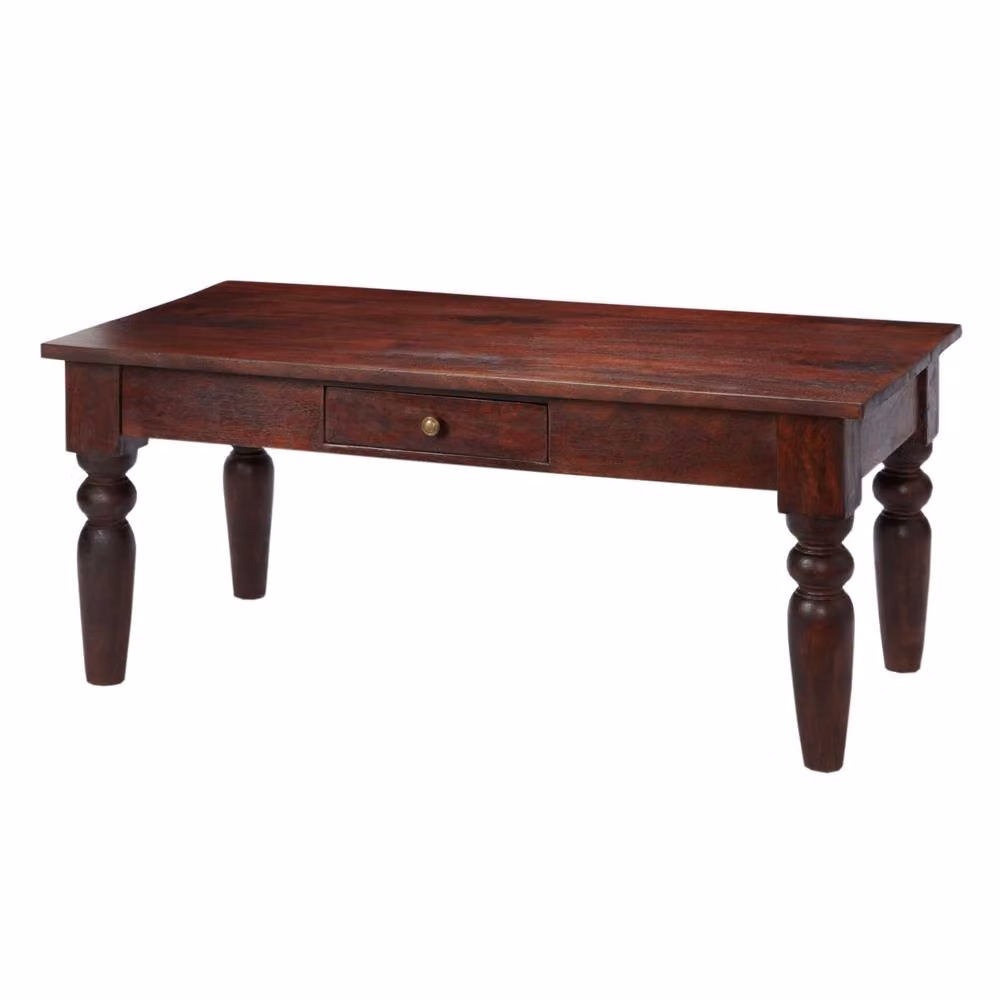 Wyld Haus Oxford Mango Wood Coffee Table in Brown with 1 Drawer – 2