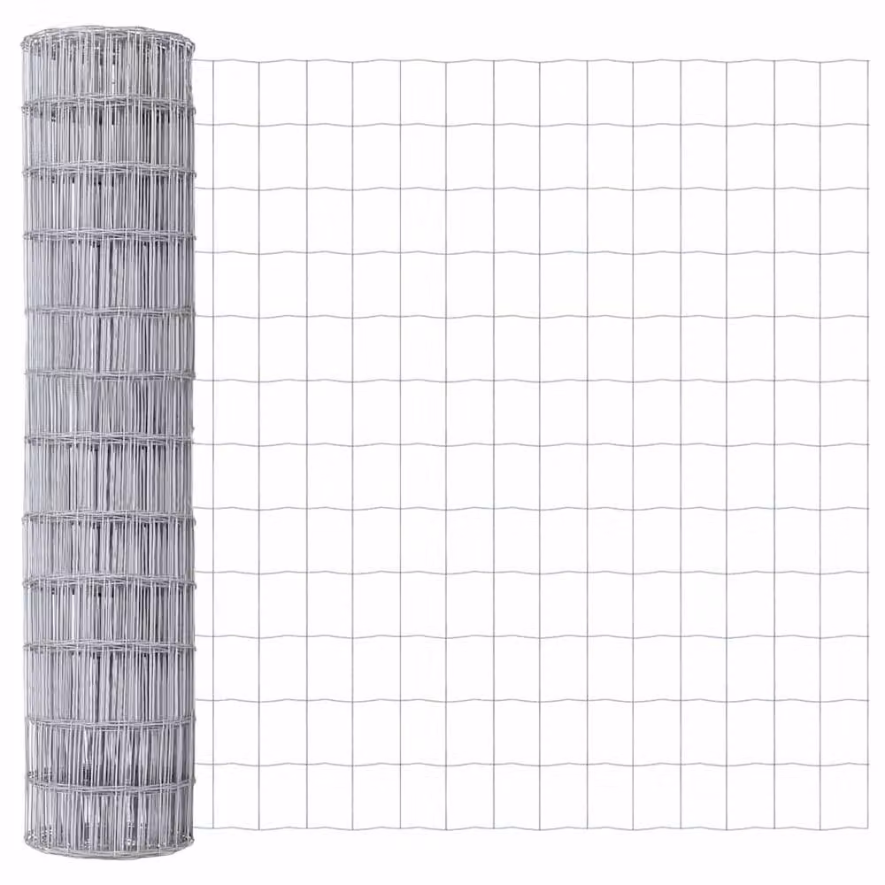 Berkfield Home Euro Fence Galvanised Steel in Silver, H: 120 cm, L: 10 m – 2