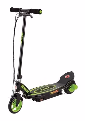 Razor PowerCore E90 Kids Electric Scooter in Green and Black with 12V Battery – 1