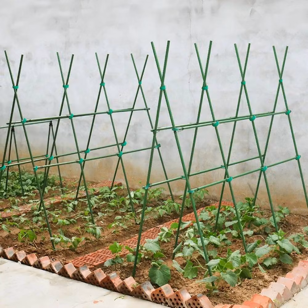 Spetlek 24-piece Green Plastic Coated Metal Garden Plant Stakes for Vegetable Support – 5