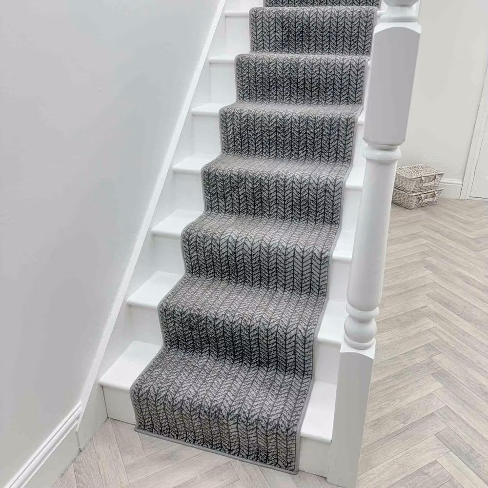 runrug Empire Stair Runner Carpet in Light Grey, W: 60 cm, L: 660 cm – 4