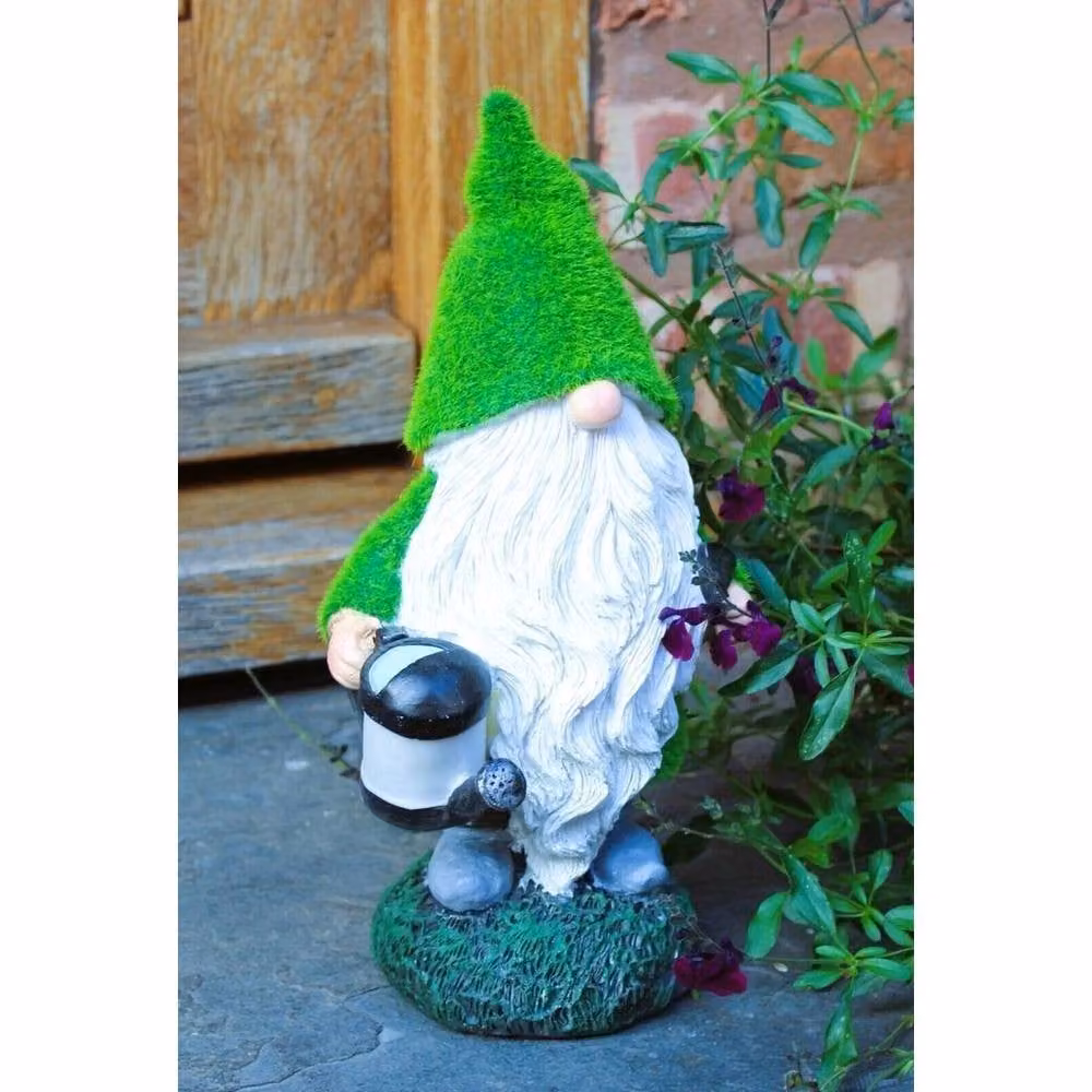KlausPeter Wolf Solar Flocked Santa Garden Ornament in Multicolour and Green – 5
