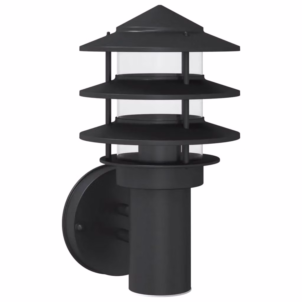 Berkfield Home Modern Black Stainless Steel Outdoor Wall Light for Garden – 2