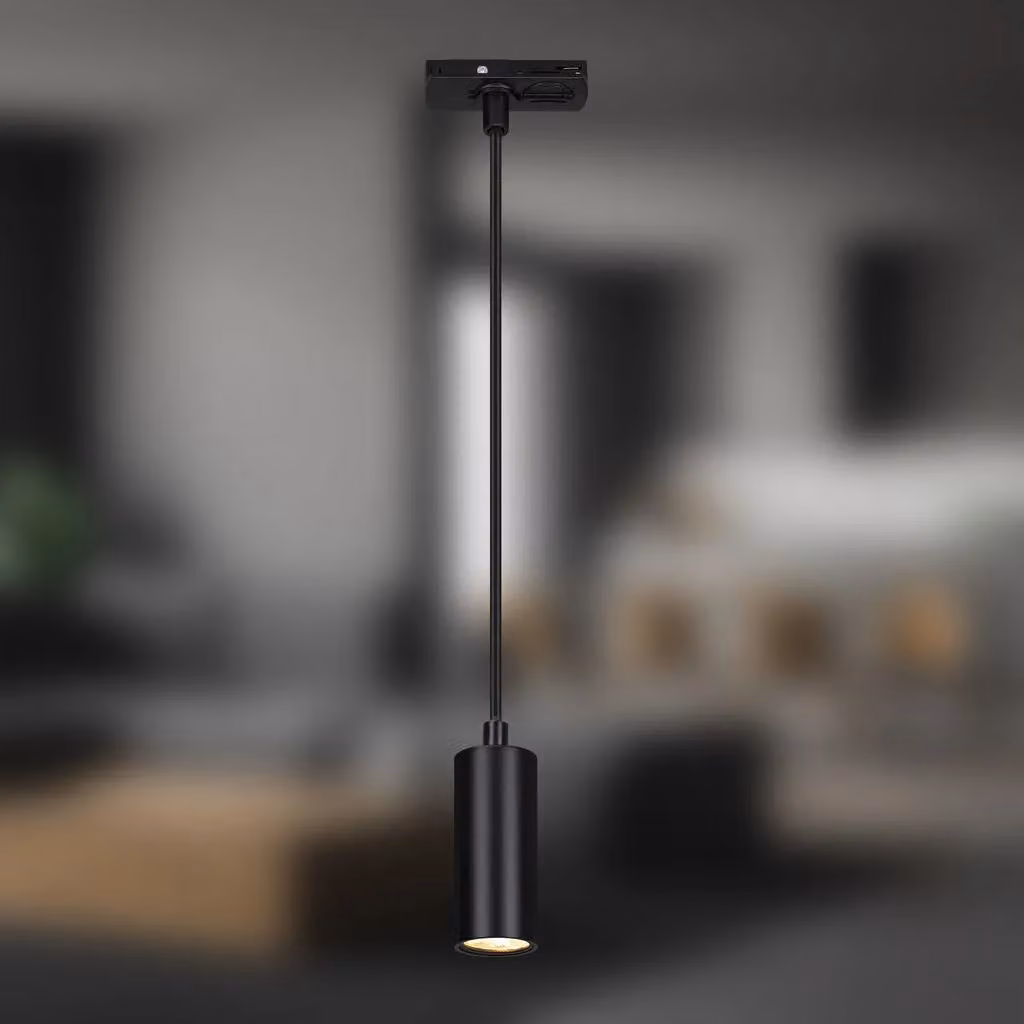 Briloner Black 45W LED Pendant Light for Track Systems, D: 40 mm, H: 100 mm – 2