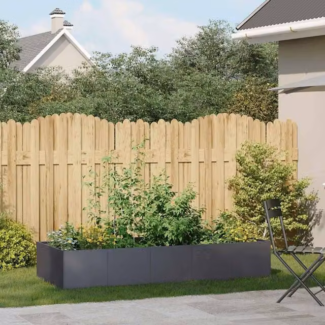 Berkfield Home Steel Planter Tub in Anthracite, W: 200 cm, D: 80 cm, H: 40 cm – 1
