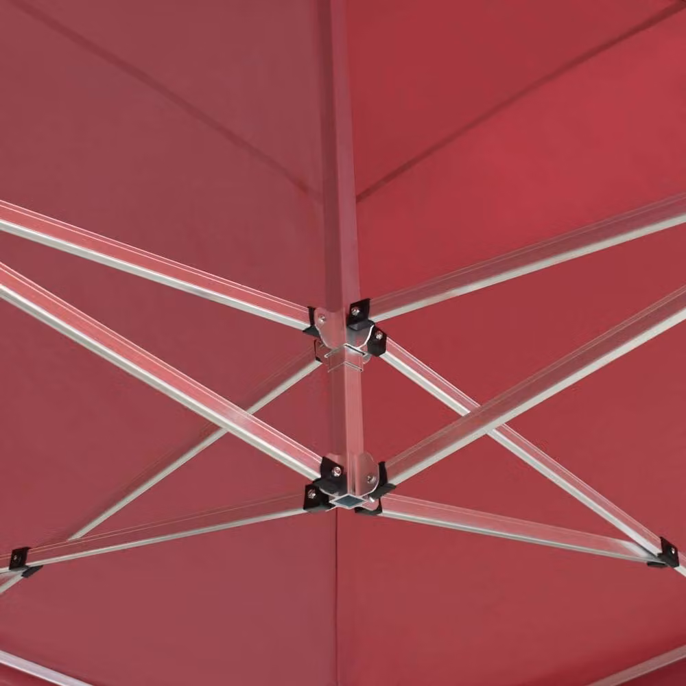 Berkfield Home Professional Folding Party Tent in Red, Aluminium and PVC, W: 6 m, D: 3 m – 2
