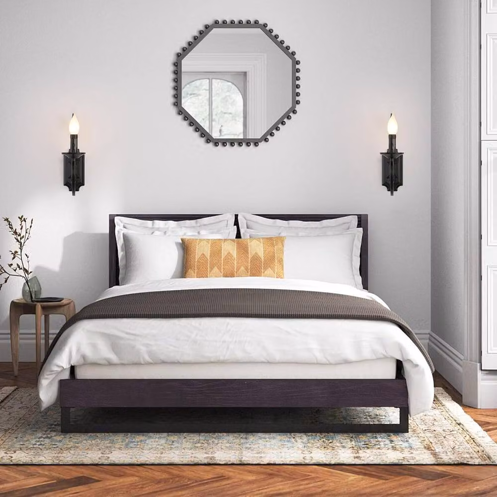 NIVOR Black Antique Iron Wall Light Sconce, 2 Pack, E14 Socket – 5