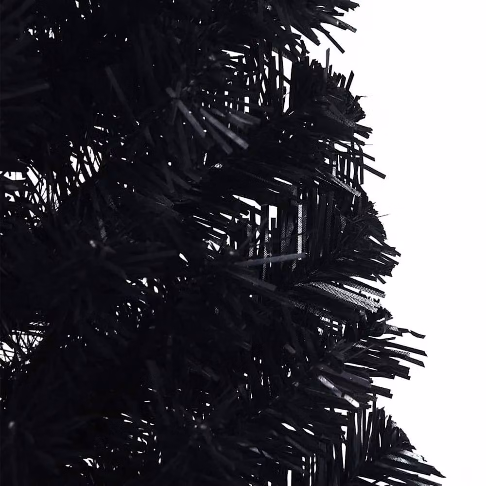 Berkfield Home Artificial Half Christmas Tree with Stand, Black, Height: 150 cm – 5