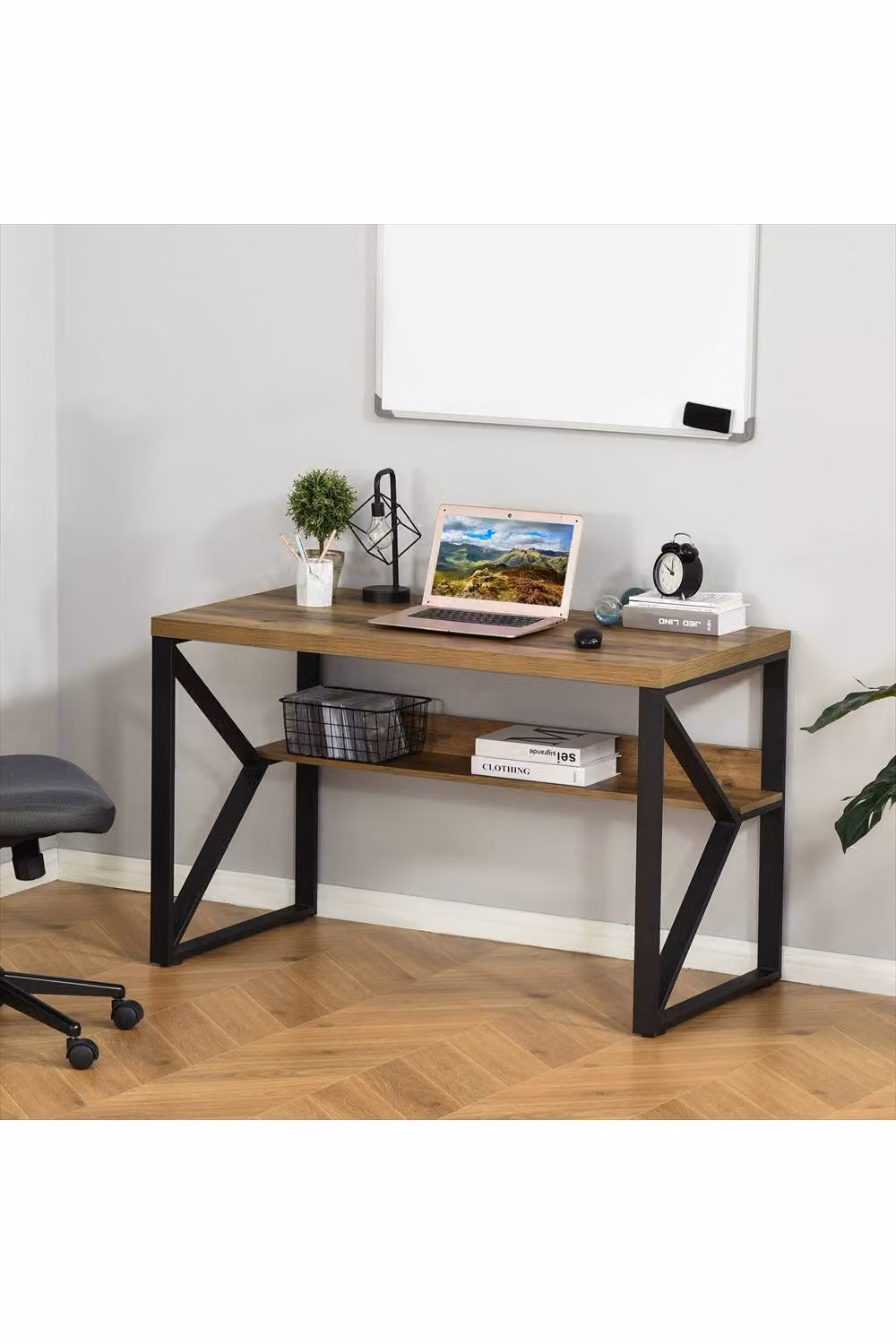 ERGOVEXA Brown Computer Desk and Office Workstation, W: 120 cm, D: 60 cm, H: 76 cm – 2
