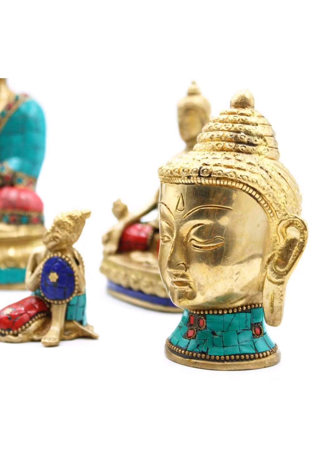 KDMD Gold Metal Buddha Figure for Meditation and Decor, Height: 8 cm – 2