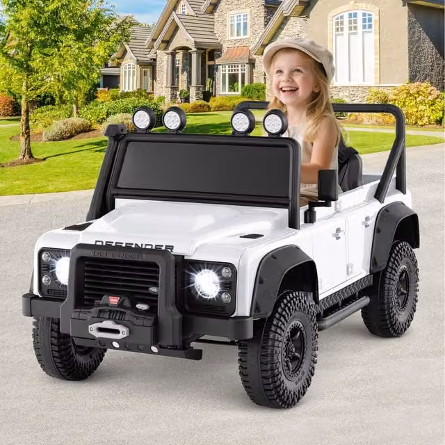 Costway Land Rover Electric Ride On Car with Brake, White