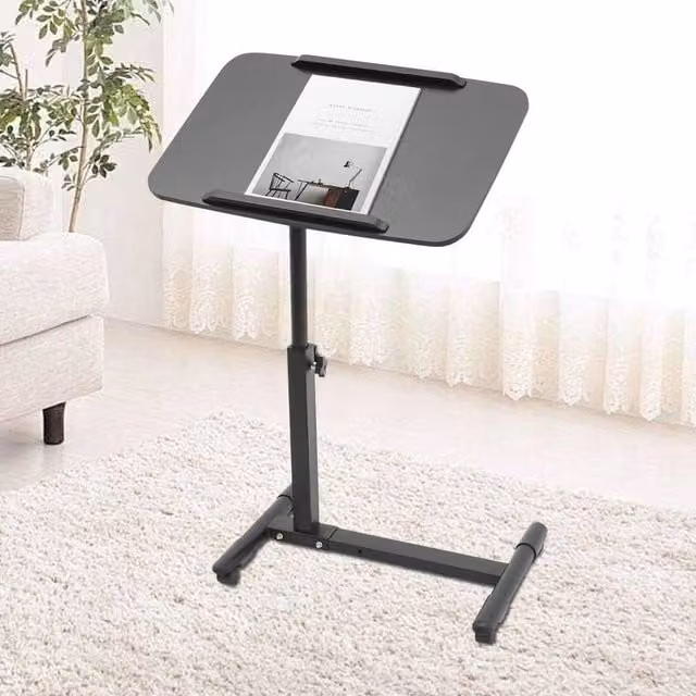 EONLION Mobile Standing Desk and Rolling Laptop Table in Black, W: 100 cm – 1