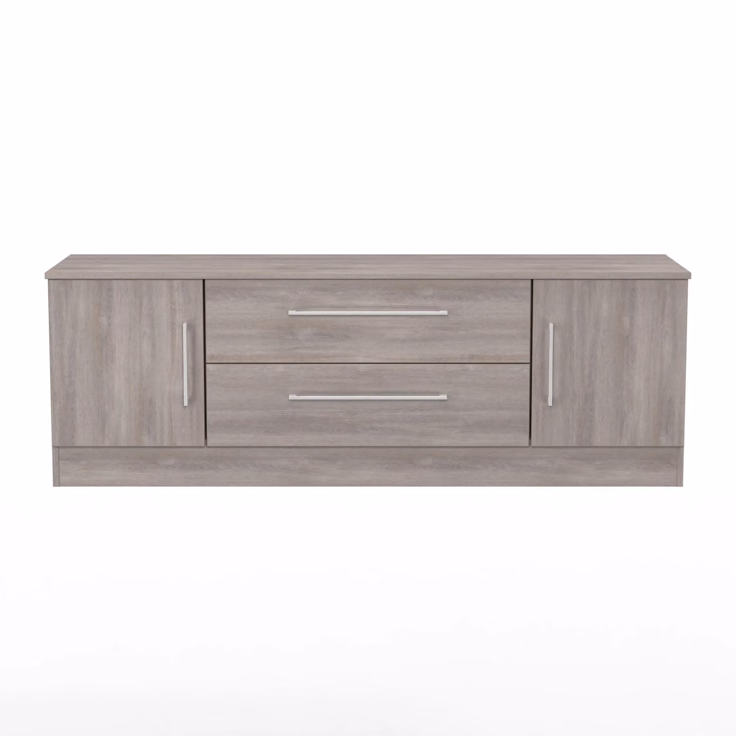 2 U Gloucester Superwide TV Unit with 2 Doors and 2 Drawers, Light Grey, Ready Assembled – 2