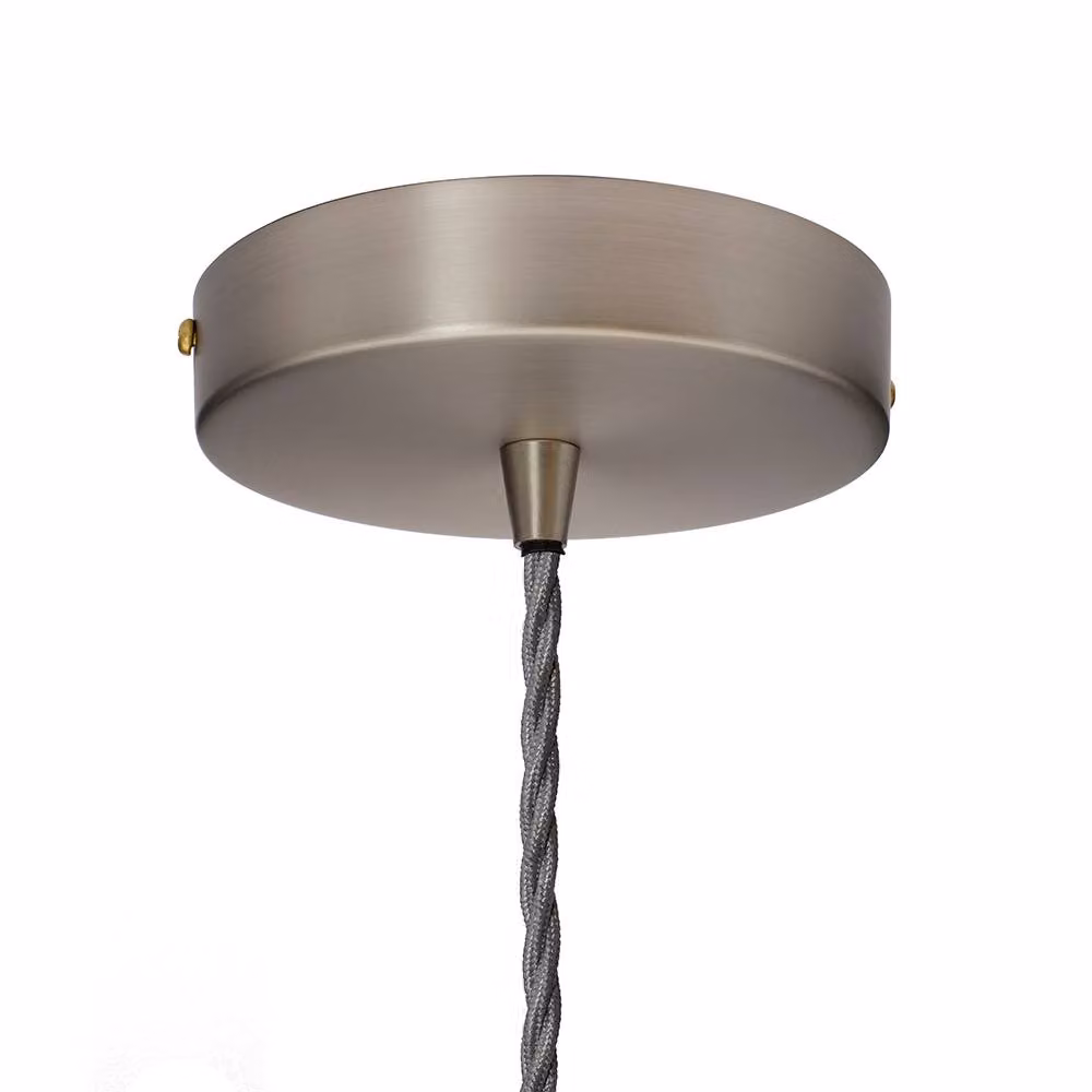 SE Home St Edmund's Navy Blue and Grey Twisted Pendant Light with Brushed Chrome Finish – 2