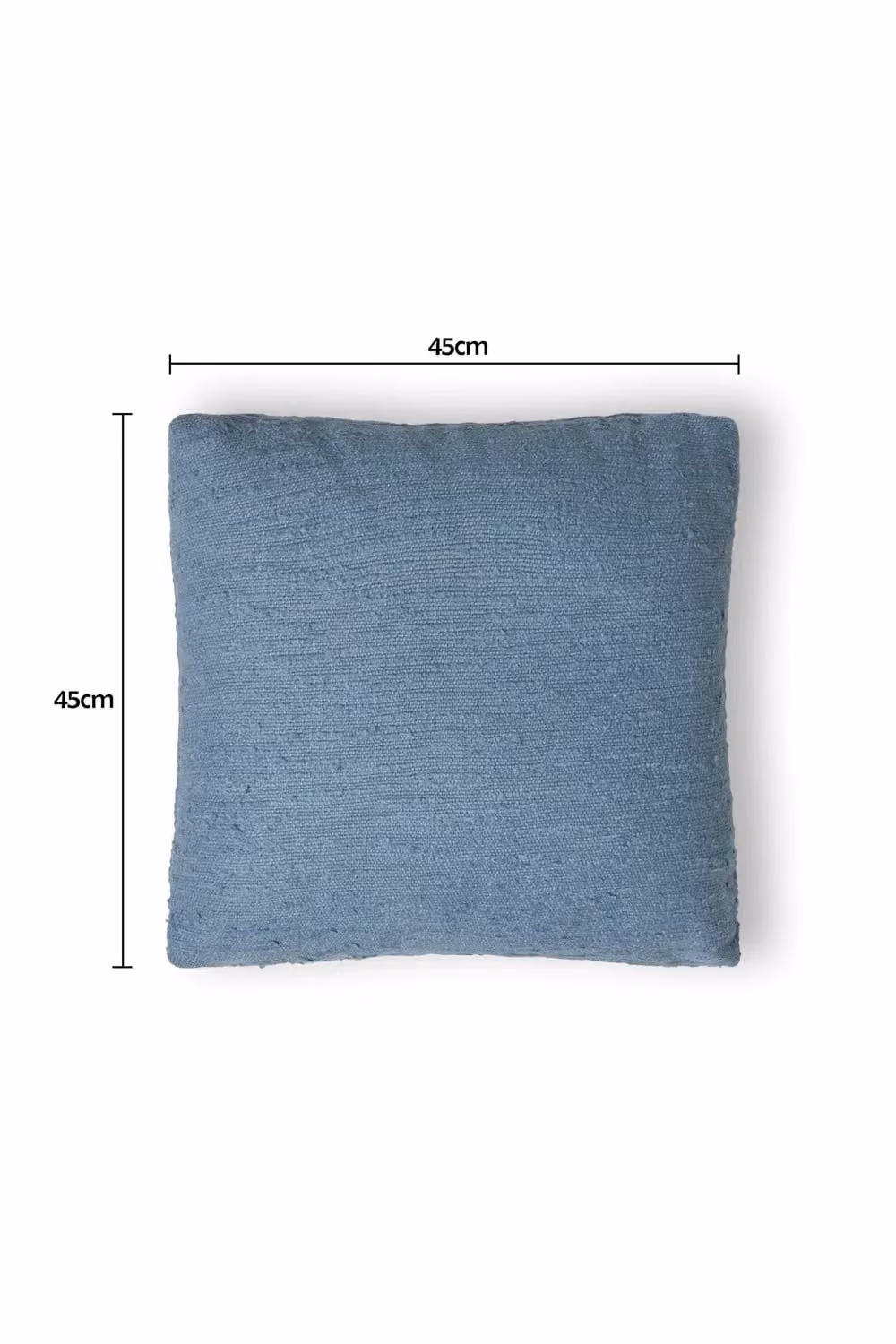 BHS Blue Textured Slub Square Cushion – 2