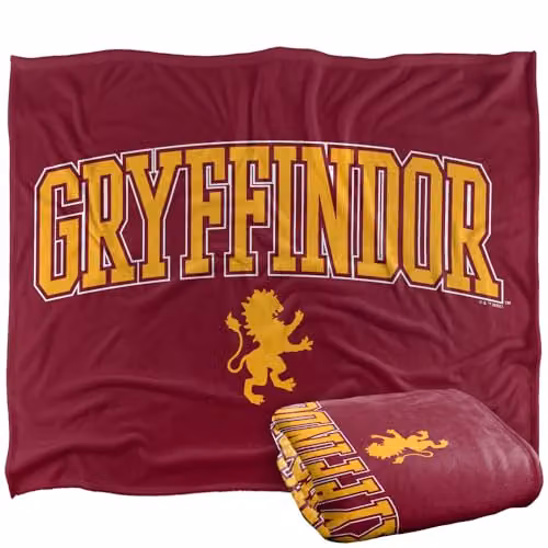 Warner Bros. Harry Potter Gryffindor Arched Lion Super Soft Fleece Throw Blanket, Multicolour, W: 152.4 cm x D: 127.0 cm – 1