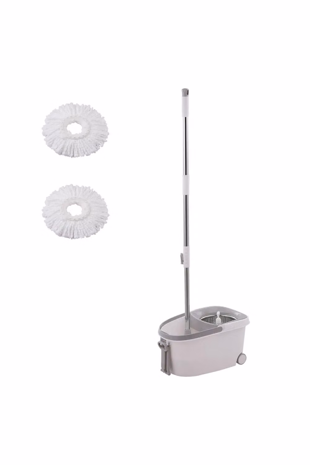 H&O Direct Spin Mop and Bucket Set with Telescopic Handle in Grey – 3