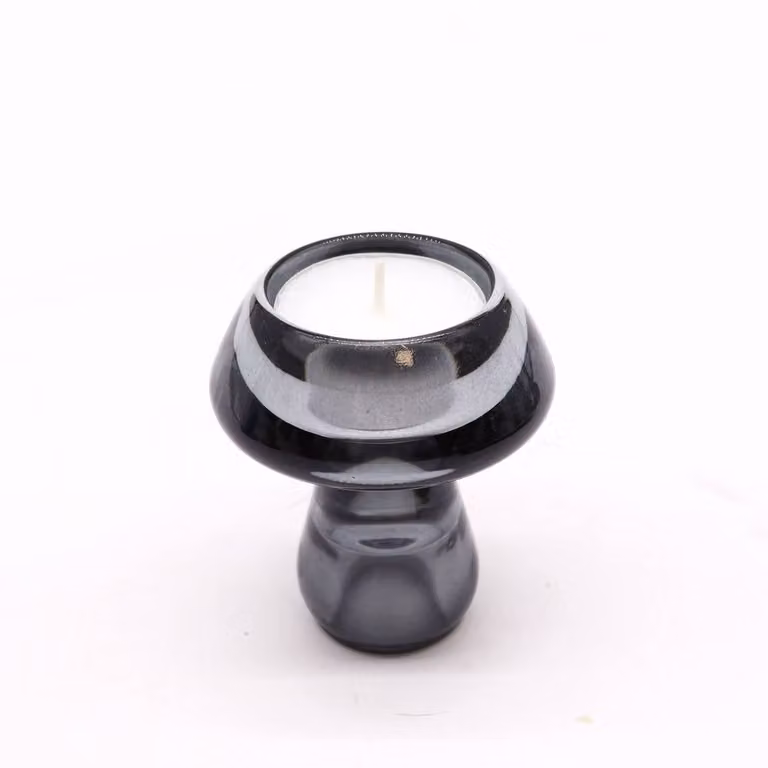 Serenityy Mushroom Flip Ceramic Tealight Holder in Grey