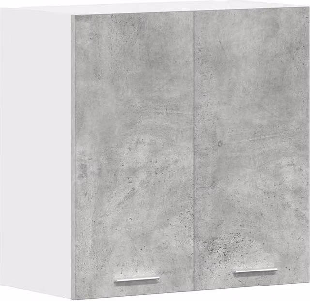 Berkfield Home Kitchen Wall Cabinet in Concrete Grey, W/D/H: 60 x 31 x 60 cm