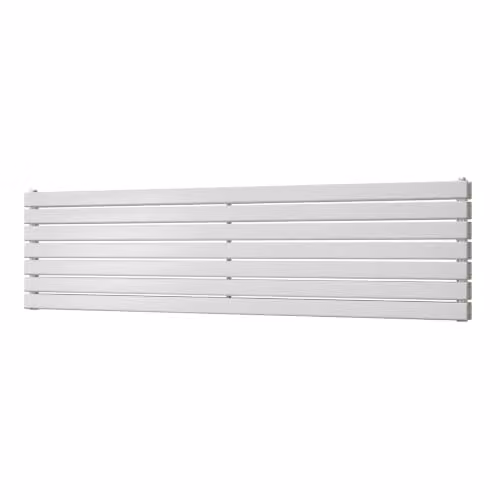 UK Radiators Typhoon Axis White Flat Tube Horizontal Designer Radiator W180 x H47.6 cm