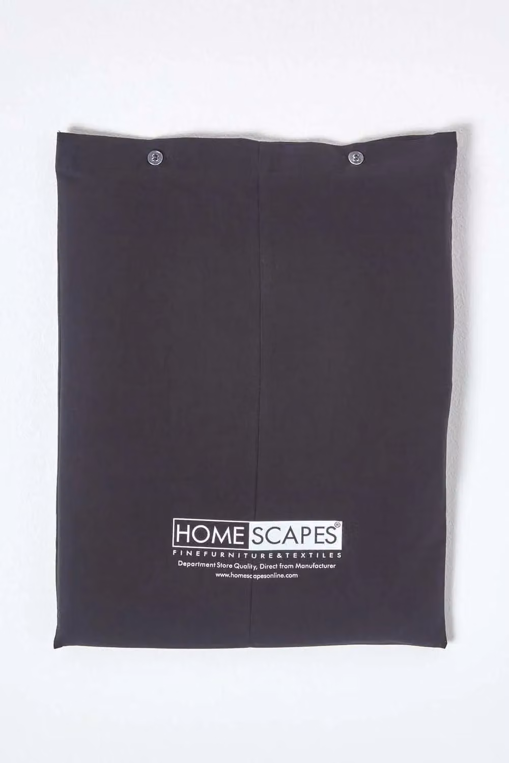 Homescapes Black Egyptian Cotton Percale Duvet Cover and Pillowcase Set, 200 TC, W: 180 cm, H: 200 cm – 2