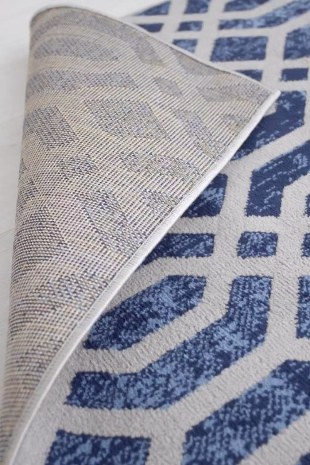 DS Living Bellagio Blue Geometric Rectangular Rug, W: 80 cm, L: 150 cm – 2
