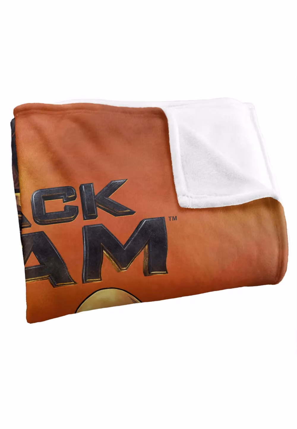 Black Adam Super Soft Silky Touch Throw Blanket in White and Black, W: 152 cm, D: 127 cm – 3