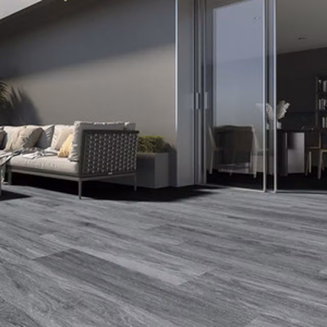 Livingandhome Self-Adhesive Rustic Wood Effect PVC Plank Flooring, Grey