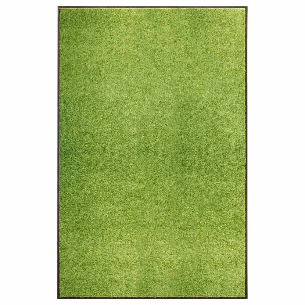 Berkfield Home Washable Non-Slip Green Doormat W/D: 120 x 180 cm – 2