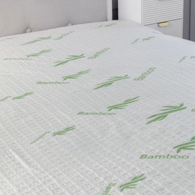 Snug City Small Single Waterproof Bamboo Mattress Protector in Green – 1