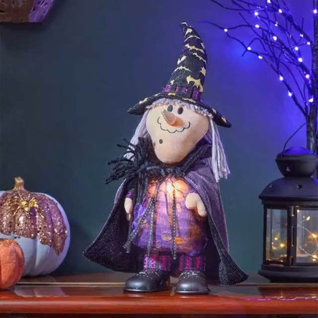 Garden Greatness Animated Standing Halloween Witch Decoration in Purple
