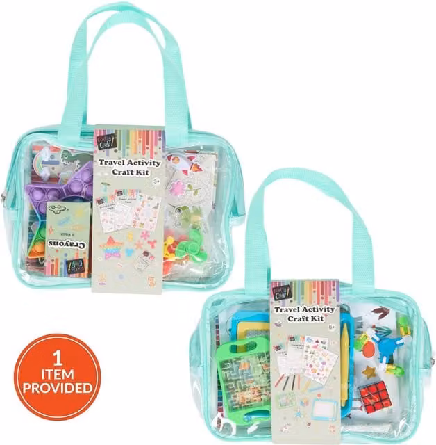Crafty Club Multicolour Travel Activity Drawing and Colouring Craft Kit for Children