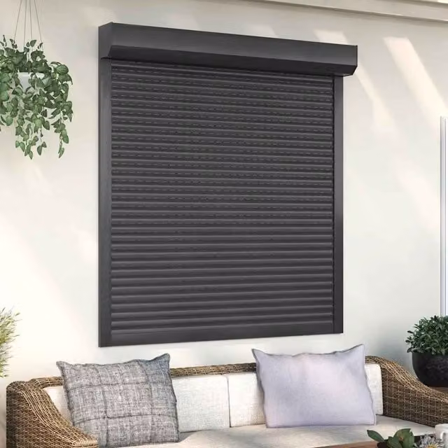 Berkfield Home Manual Aluminium Roller Shutter, Anthracite, W: 130 cm, H: 140 cm – 1