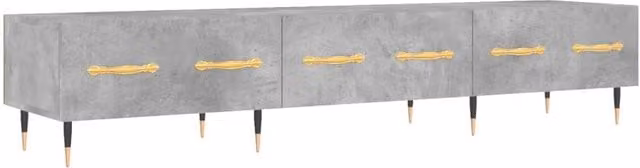 Berkfield Home Industrial TV Cabinet in Concrete Grey, W/D/H: 150 x 36 x 30 cm – 1