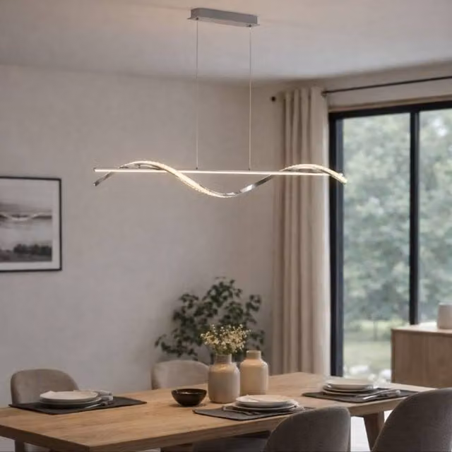Pagazzi Design Hyde Chrome and Crystal LED Pendant Light in Silver – 1