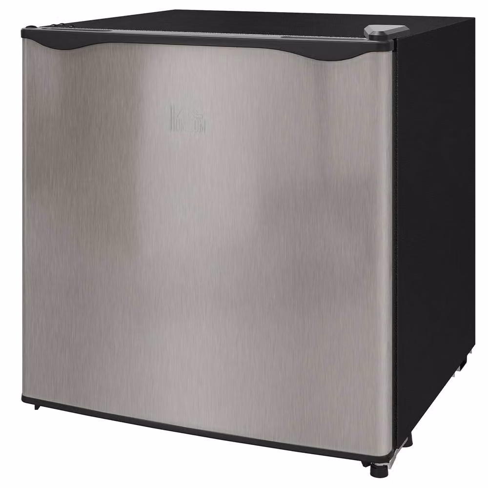 STILVORA 35L Mini Upright Countertop Freezer with Reversible Door in Silver Stainless Steel – 6